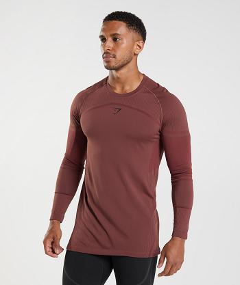 Long Sleeve Gymshark 315 Hombre Rosas Marrones | CO 3510DFM